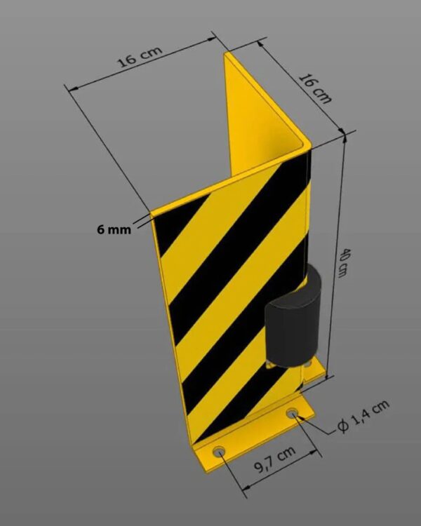 Eckrammschutz mit Leitrolle